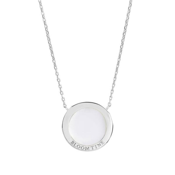 BLOOMTINE Loves Frequency Mother of Pearl Sterling Silver Necklace