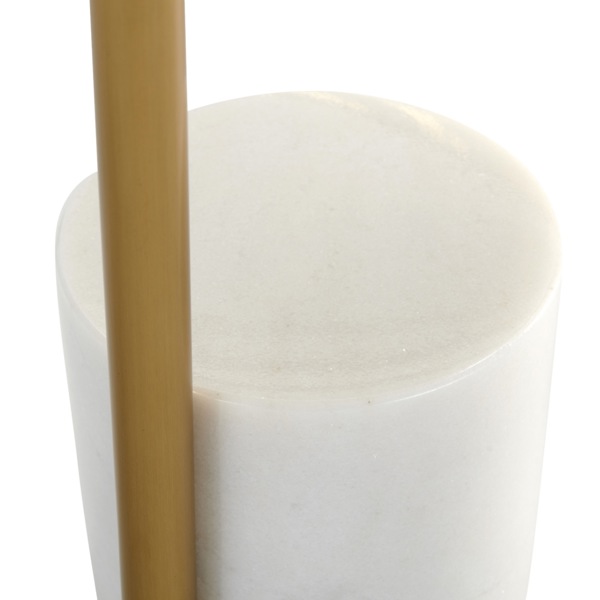 Violet Lamp Table - Gold & White Marble