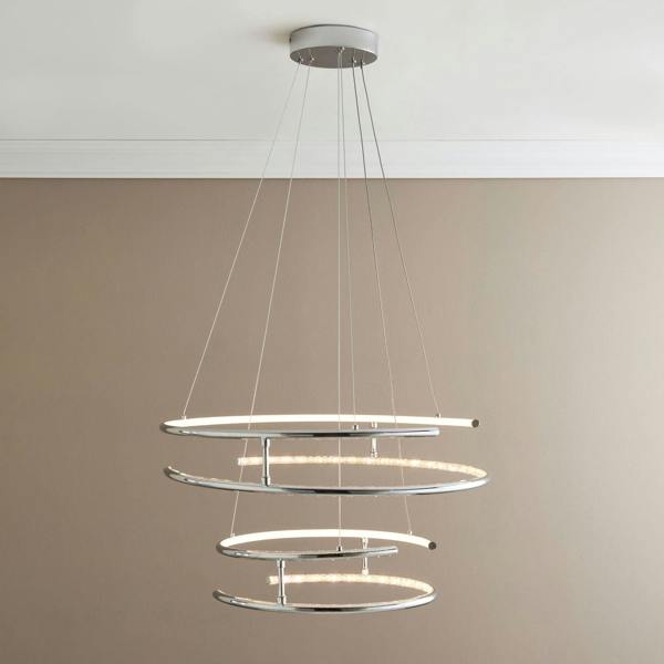 Pagazzi Lighting Mabel Silver LED Pendant Ceiling Light