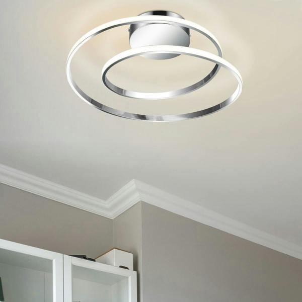COSYLYTE Alston Double Ring LED Ceiling Light - Chrome