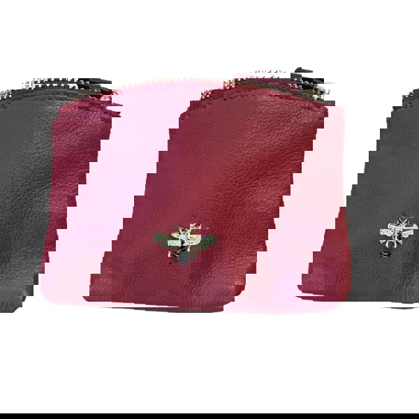 Mala Leather Red Leather Coin Purse & Bee Keyring Gift Set