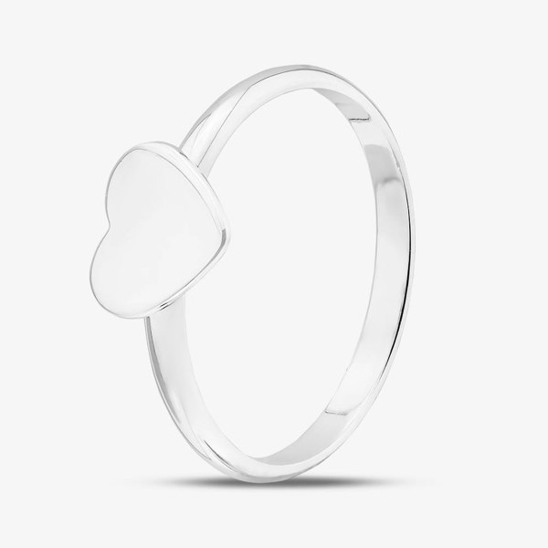 T. H. Baker Sterling Silver Heart Signet Ring S2047