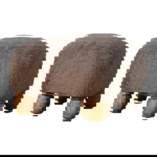 Artisan Furniture Mocha Faux Fur Nordic Footstool