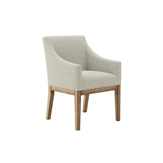 Wyld Haus Athenry Upholstered Linen Effect and Natural Wood Dining Chair