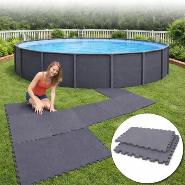 smartbies Intex Interlocking Padded Floor Protectors Pool Mat 8 Piece Set