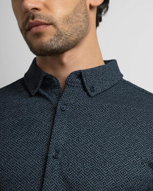 Steel & Jelly Audlem – Diamond Jacquard Jersey Shirt