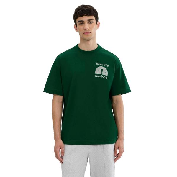 Ellesse Mens Club Di Corsa T-Shirt - Dark Green - 