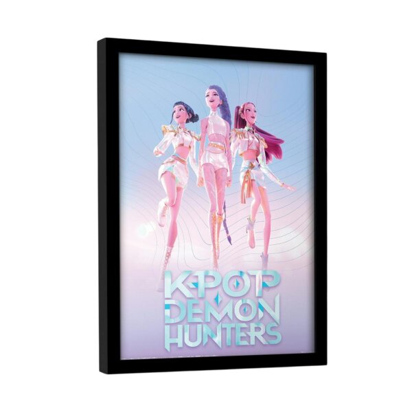 K-Pop Demon Hunters Trio Framed Poster - Multicoloured
