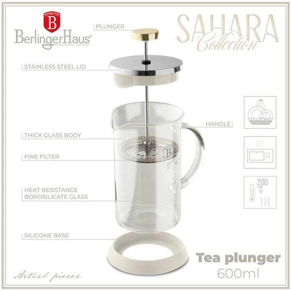 Berlinger Haus Coffee & Tea Plunger 600 ml BH8586 Sahara