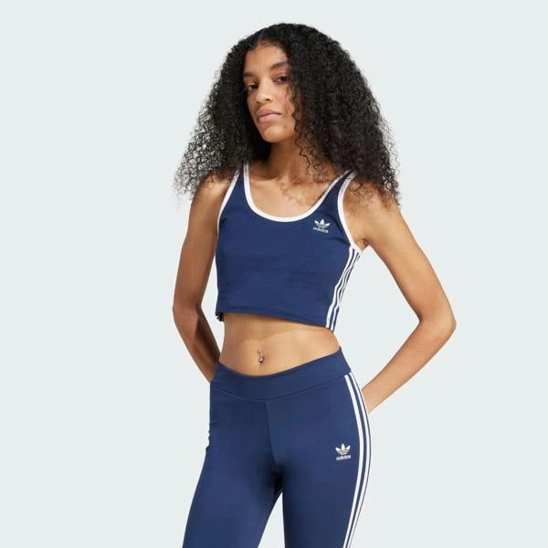 Adidas Originals Women's 3S Crop Top Top Navy