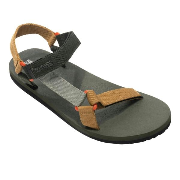 Regatta Mens Vendeavour Sandals - Dark Khaki/Wood Brown - 