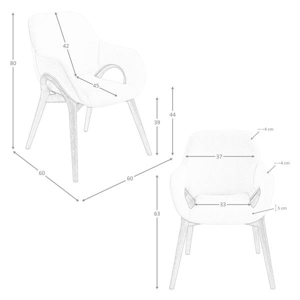 Angel Cerdá Beige fabric chair 4197