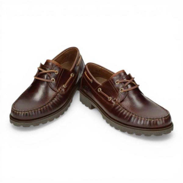 Panama Jack Boat C8 Men's Waterproof Bark Brown Leather Lace-Up Low-Cut Ankle Boots