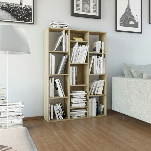 Berkfield Room Divider/Book Cabinet Sonoma Oak 100x24x140 cm Engineered Wood