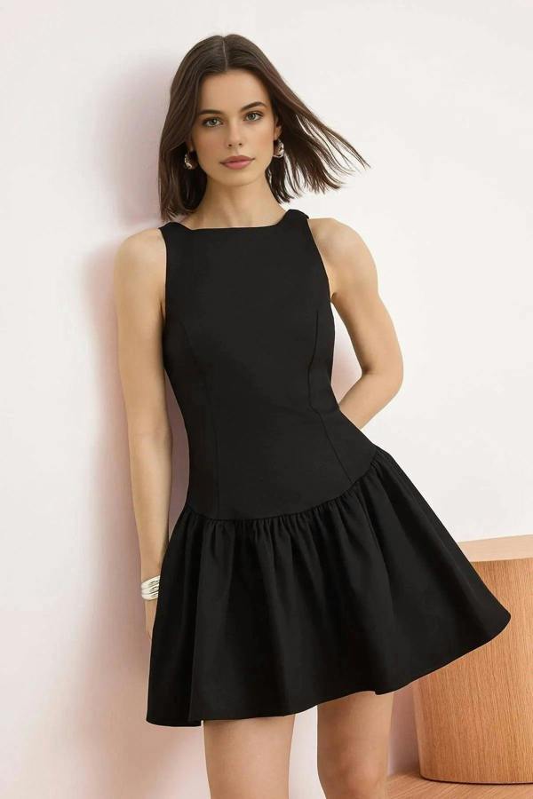 WOVCOR Sleeveless Fitted Mini Dress