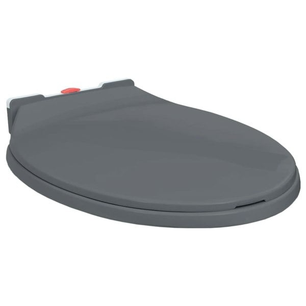 Berkfield Soft-Close Toilet Seat Quick Release Grey Oval
