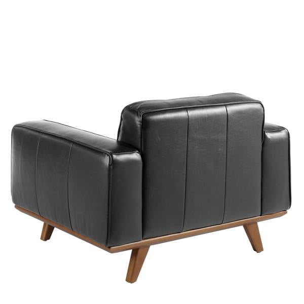 Angel Cerdá Black Leather Chester Armchair 5037