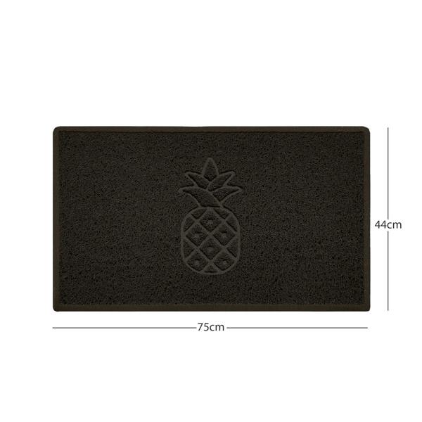 Nicoman Embossed Pineapple Grey Spaghetti Door Mat