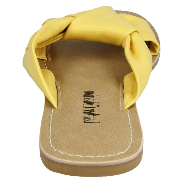 Leather Collection Ladies Leather Collection Knot Vamp Mule Sandals