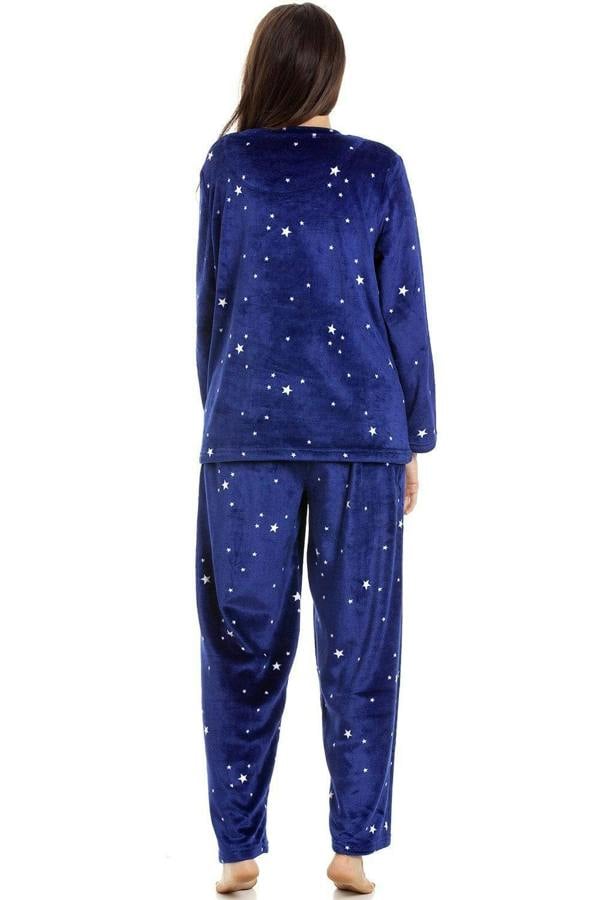 Womens Supersoft Warm Fleece Character Pyjama Sets