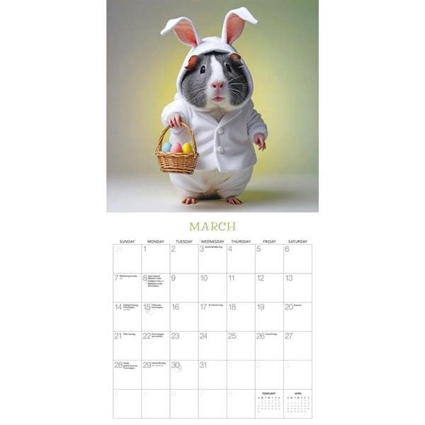 Guinea Pigs Rule Calendar 2027, Wall Calendars, Month To View, Animals, Gift
