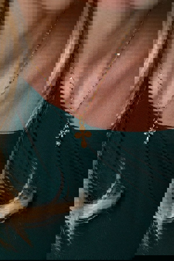 SVNX Cross Pendant Necklace with Gift Box