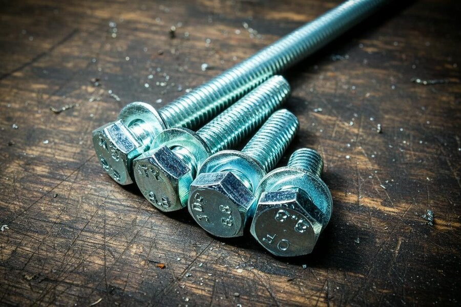 Fixaball M14 Hex Set Screw Bolt Washer High Tensile BZP