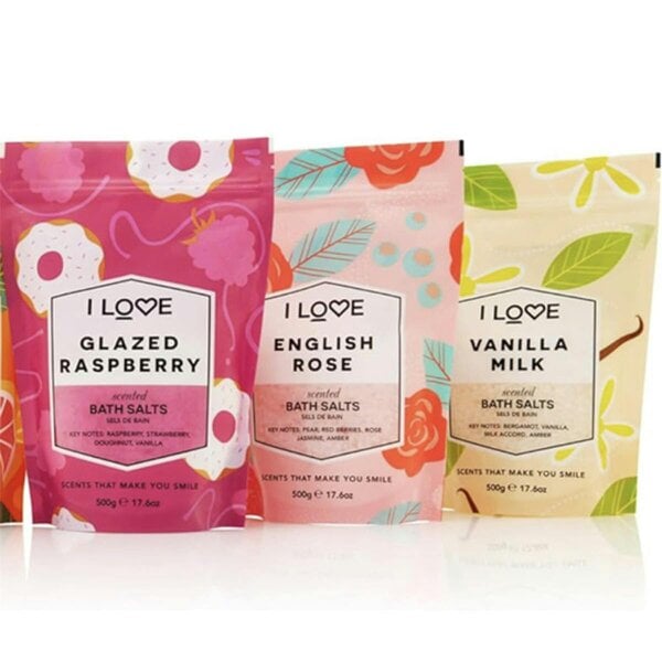 I LOVE Signature Glazed Raspberry Bath Salts, 500g