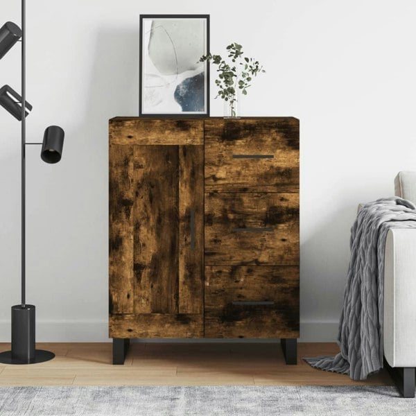 Berkfield Sideboard Smoked Oak 69.5x34x90 cm Engineered Wood