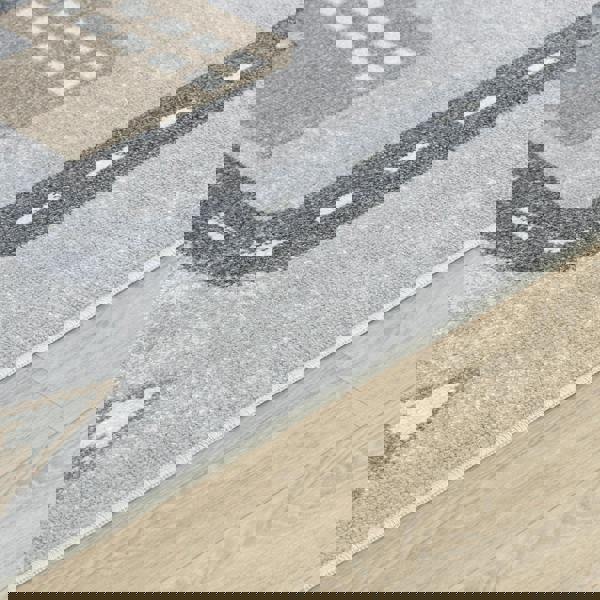 Livabliss Lillian-Kids Beige Grey Orange Blue Washable Rug for Children's Rooms