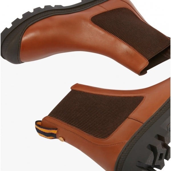 Joules CARNABY Womens Leather Chelsea Boots Tan