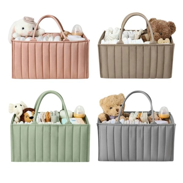 Anymom Anysort Mommy Baby Changing Bag Rectangular Line Pattern Basket Storage Stackers And Caddies Storage Organizer