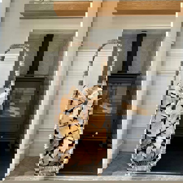 Ivyline Natural Rattan Tall Log Storage