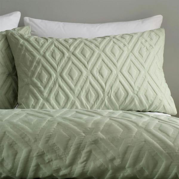 Jacob Geo Sage Green Duvet Cover Set
