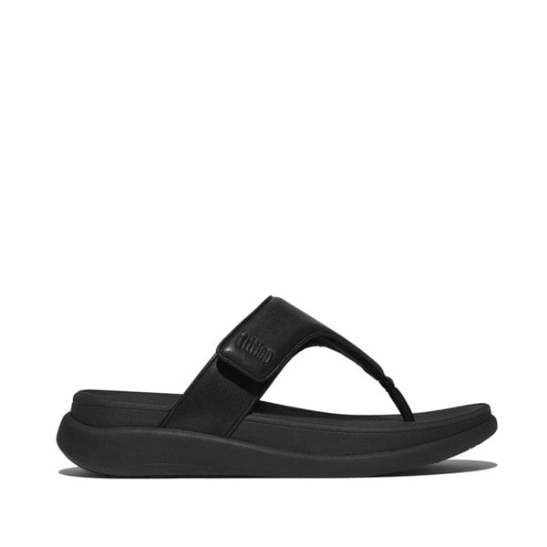 FitFlop F-MODE GO Womens Toe Post Sandals All Black