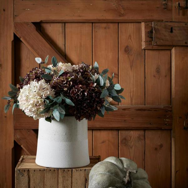 Wyld Haus Set of 3 Artificial Flowers Autumn Coffee Hydrangea Stems