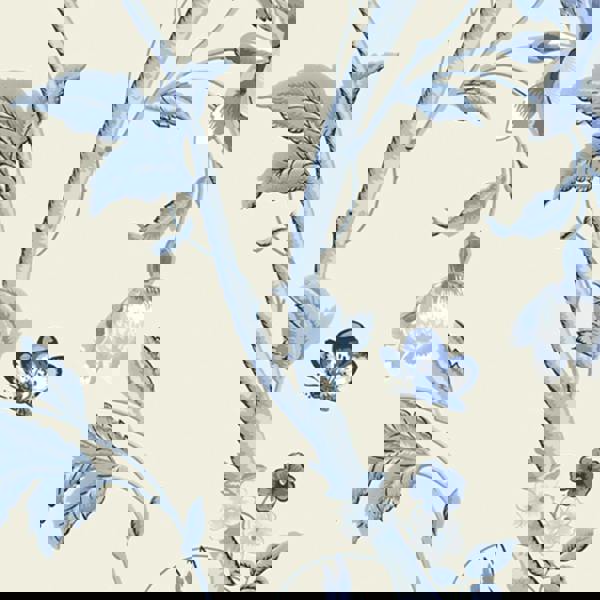 Laura Ashley Summer Palace Wallpaper - Royal Blue - 10m