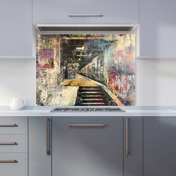 Warren Reed Urban Subway Glass Kitchen Splashback - 00029