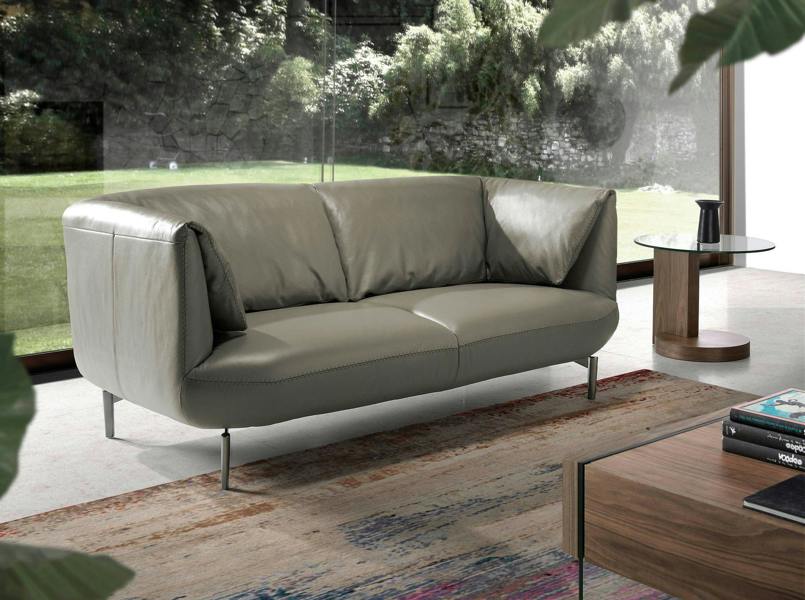 Angel Cerdá Grey leather sofa 6036/6037
