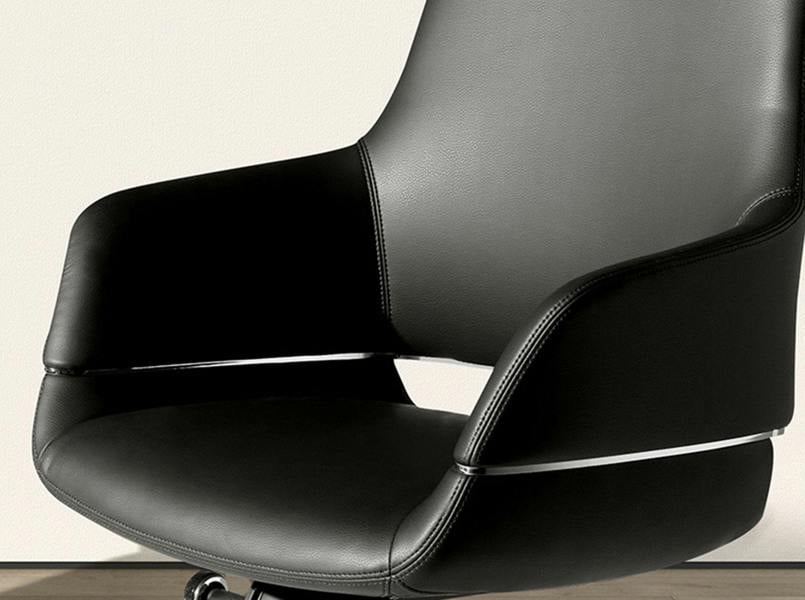 Angel Cerdá Black leatherette swivel office chair 4259