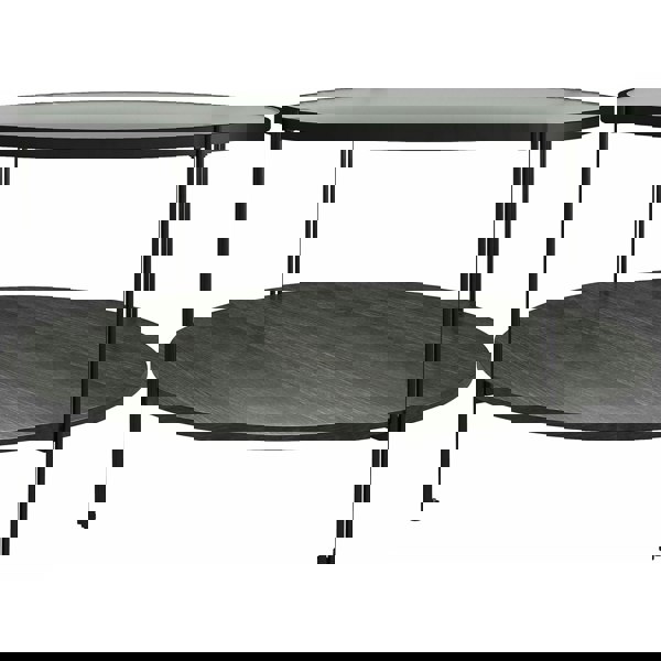 Dorel Home Wainwright Round Coffee Table Black Oak