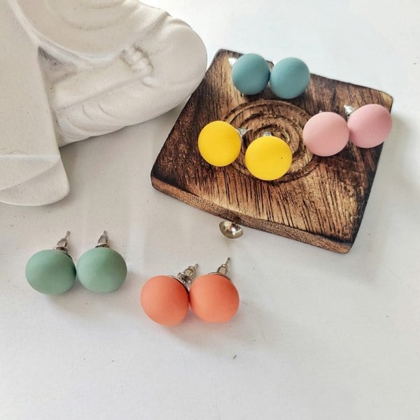 Multicolor Ball Stud Earrings