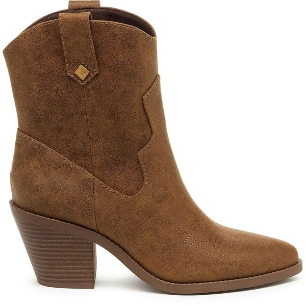 Rocket Dog Feather Polyurethane Women's Walnut Heeled Ankle Boots