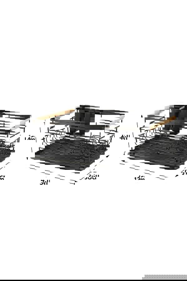 Living and Home Kitchen Metal Dish Drainer Rack Organizer Sink with Removable Drip Tray