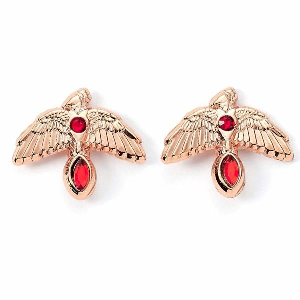 Harry Potter Fawkes Rose Gold Tone Stud Earrings