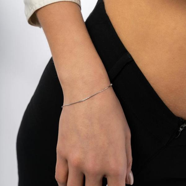 Spero London Sterling Silver Beaded Bracelet Layering Set
