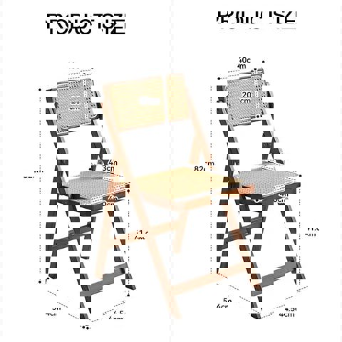 Sharon Foldable Rattan Dining Chair, Bamboo-Rit Concept-Rit Concept