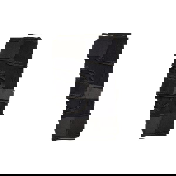 Black wrist support brace with hook and loop straps