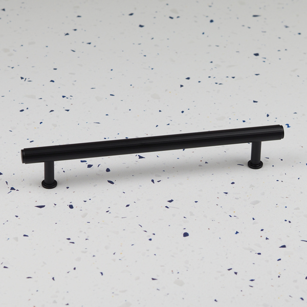 Handle & Home Matt Black Fluted Detailing Handles and Coordinating Knob