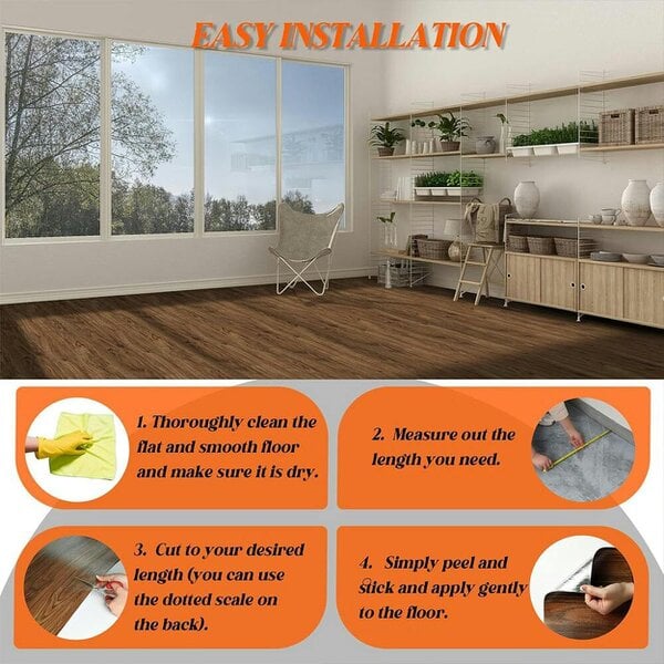 Havendro Floor Planks Tiles Self Adhesive Wood Effect Vinyl Flooring Kitchen Bathroom